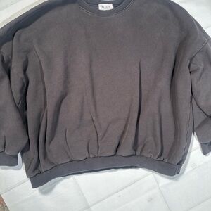 Rookie Made In Korea Graphic Crop Sweatshirt Gray Smiley Women's  XL Oversized